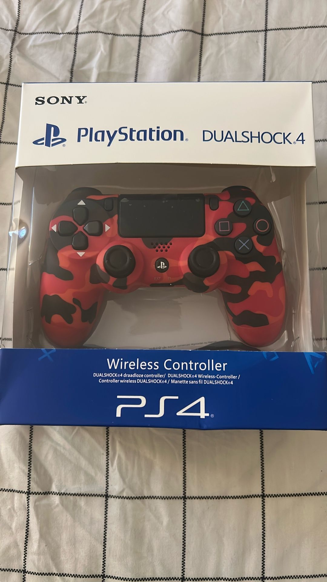 PS4 DualShock Red Camouflage Wireless Controller