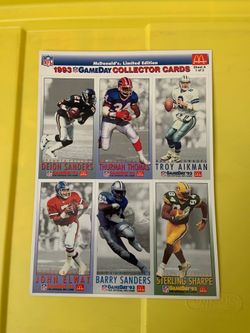 1993 6-Football cards all in the hall of Fame