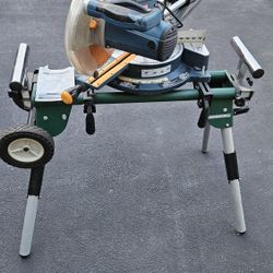 Miter Saw 10" With Foldable Base And Wheels 