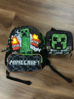Minecraft Backpack and Lunch Bag Set