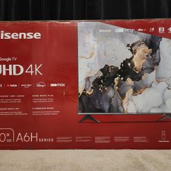 Brand-New Hisense 50" A6H Series UHD 4K Google Smart TV