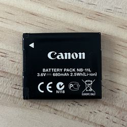 Genuine OEM Canon Battery Pack NB-11L 3.6v, 680mAh 2.5Wh (Li-ion)   