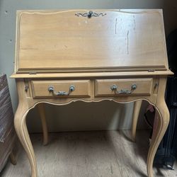 Vintage Ethan Allen “Country French” Solid Birch Secretary Desk