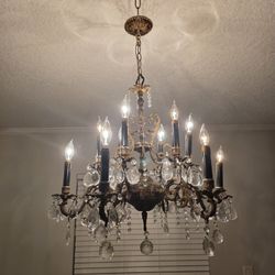 Chandelier With Crystal Pendants Heavy High Quality