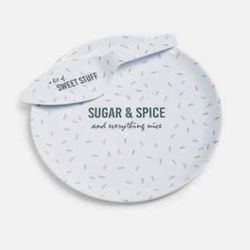 THE CELLAR/PANTRY CAKE SERVER PLATTER SET Sugar & Spice NEW