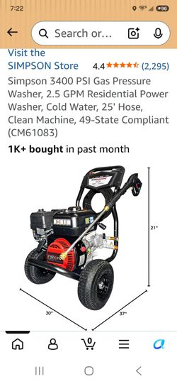 Simpson pressure washer