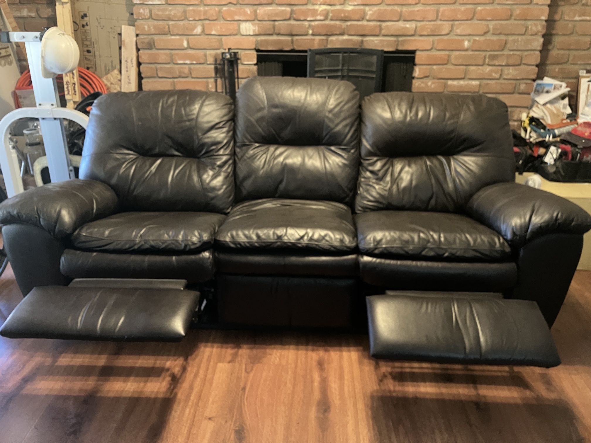 Brown Manual Reclining Couch