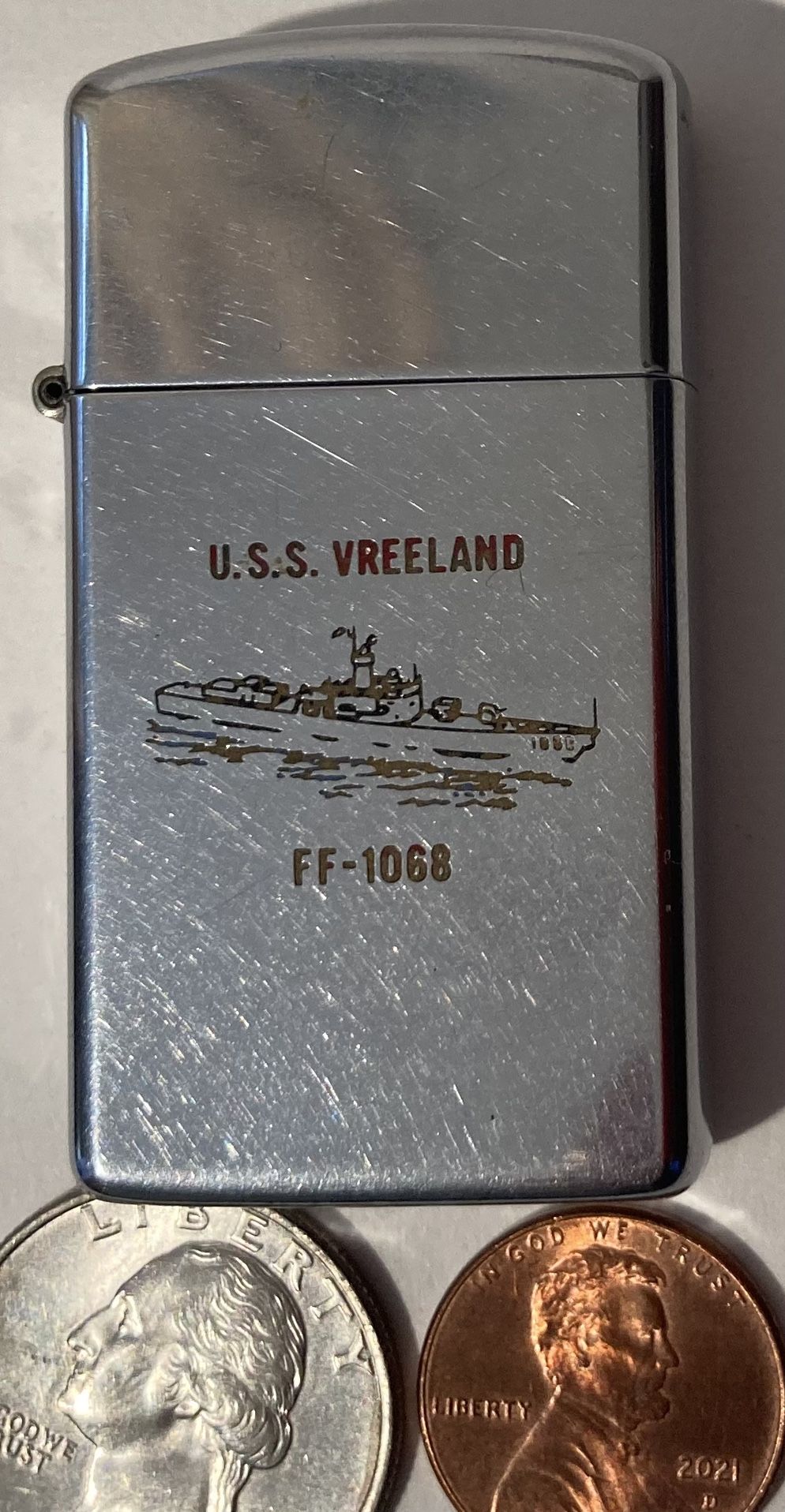 Vintage Zippo Lighter USS Creek and FF-1068