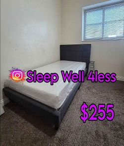 NEW TWIN BED FRAME AND MATTRESS