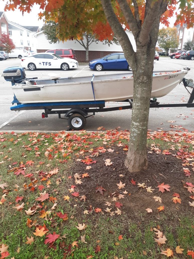 15 or 16 foot boat with good trailer and wheels