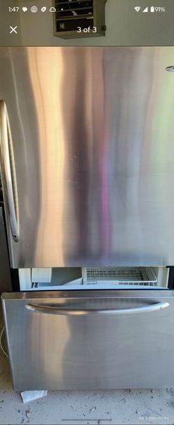 Amana Stainless Fridge & Freezer 69.25x35.5