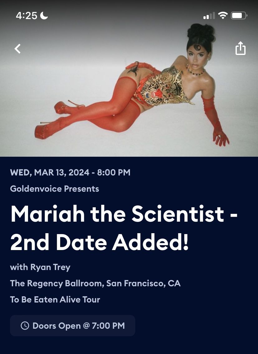 Mariah The Scientist Concert Tickets 