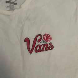 Vans White Rose T Shirt Men’s Size XL