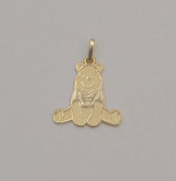 10K Disney Winnie the Pooh Small Pendant by JCM 14.1 x 13.5mm