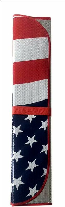 American flag car sunshade