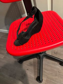 Black Suede Wedge Sandals