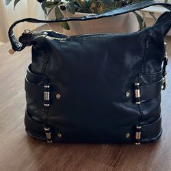 Michael Kors Black Leather Shoulder Hand Bag