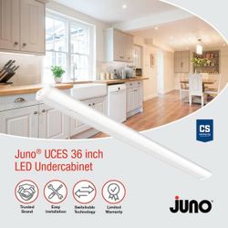 Contractor Select UCES 36 in. Hardwired White Integrated LED Included Under Cabinet Light 1348 Lumens 5 CCT Switchable