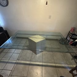 Glass And Marble, Kitchen Dinning Table 