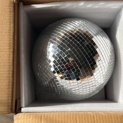 Decorative Party Shiny Disco Ball, RGB Light Home Party 12” 