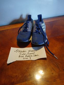 Adidas Women's Solar Boost Blue Running Shoes Size 9
