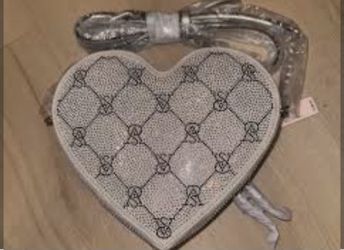Victoria Secrets Crossbody Bag Silver Rhinestone 