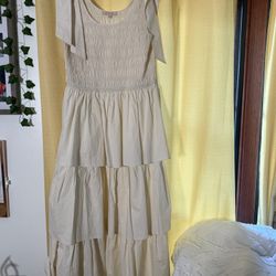 Off-White Ruffle Strap Sundress