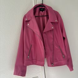 Pink Leather Jacket