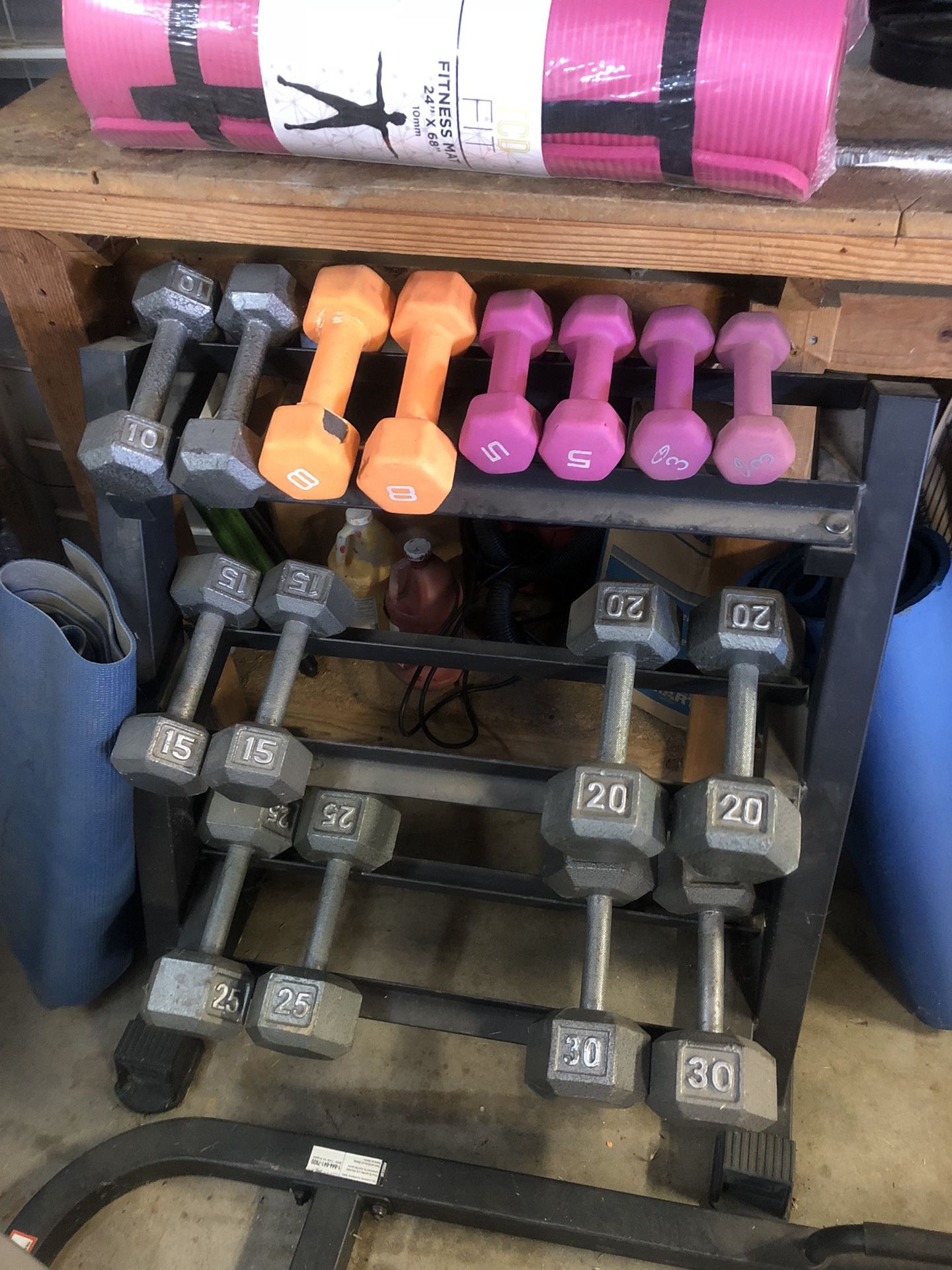 Dumbbell Weight Workout Set with Stand Dumb Bell Dumbell