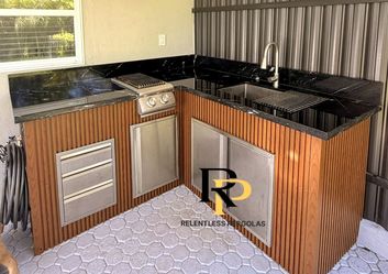 Modern Outdoor Kitchen with Composite Cladding