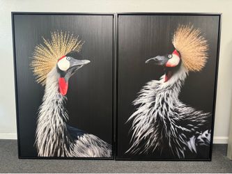 Art Canvas, Grey Crowned Crane, 3 x 4.6 (36" x 54" ) ($65/Each) OBO