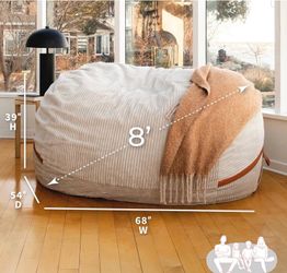 Big Joe Fuf 8Ft Giant Foam Bean Bag Chair