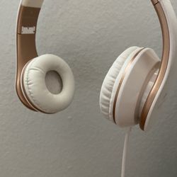 White And Gold Headset