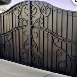 Custom Made Driveway Iron Gates