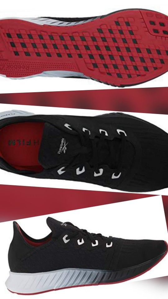 Reebok Flash Film 2.0 Men's Running Shoes,  Size 10, Black/Red