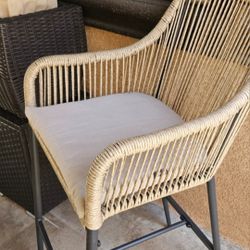 Woven Bar Stools Set Of 2 /outdoor Or Inside Furniture/Cash Only 