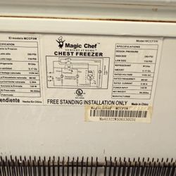 Magic Chef Deep Freezer 