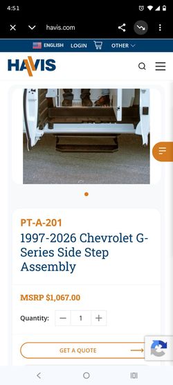 Havis PT-A-201 Chevrolet G-Series Side Step Assembly