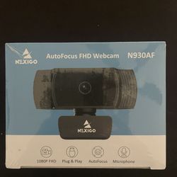 NexiGo N930AF Webcam with Microphone for Desktop, Autofocus, Webcam for Laptop, Computer Camera, 1080p HD USB Web Camera