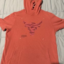Men's Under Armour Project Rock Terry Short Sleeve Hoodie 