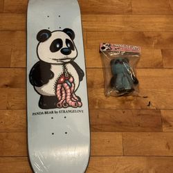 StrangeLove Skateboards Panda / Vinyl Toy 8.5 Deck limited edition Sean Cliver