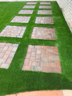 Pavers turf travertine sod concrete