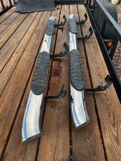 Chrome Nerf Bars Running Boards Pair