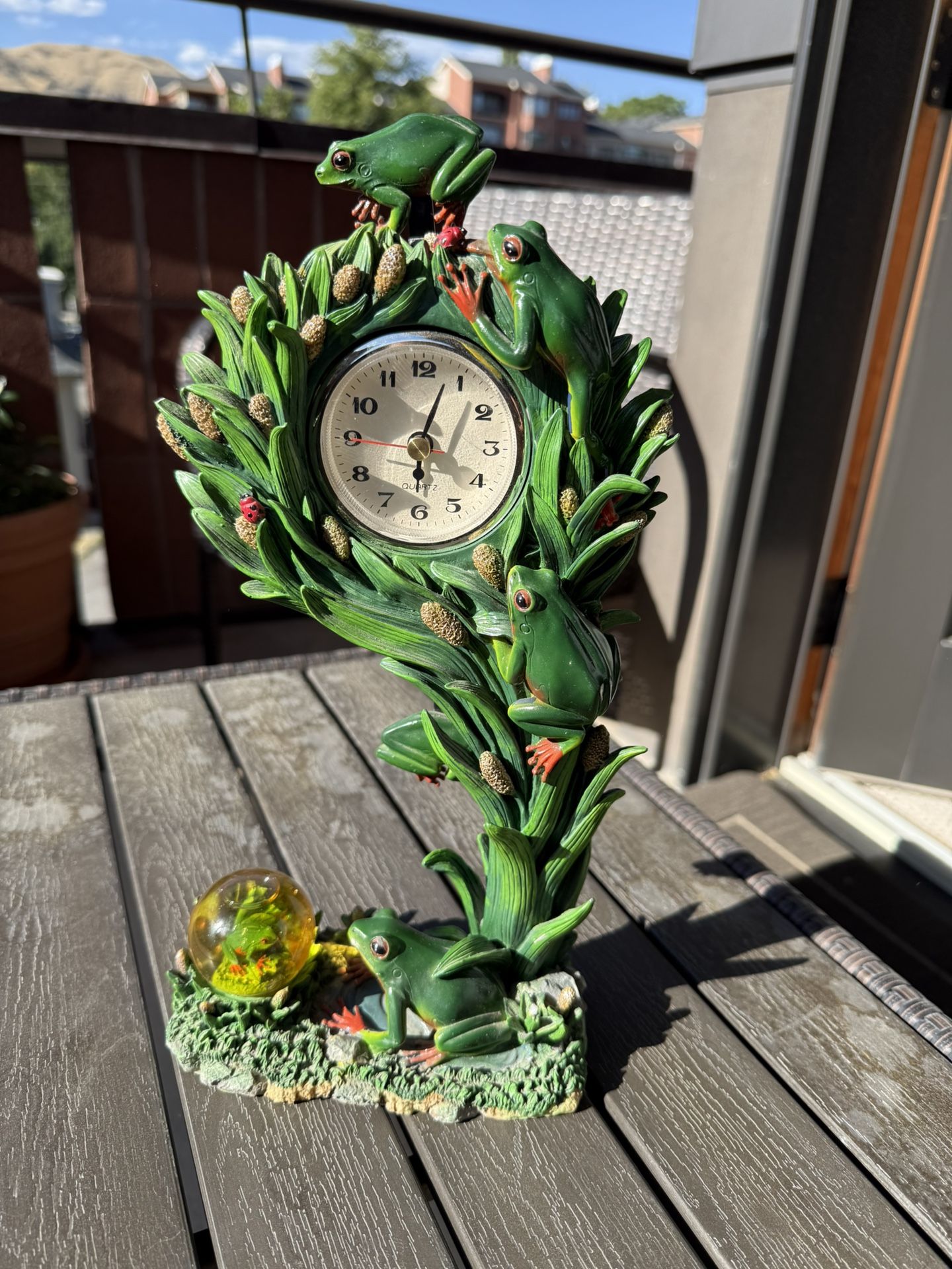 Frog and Garden Clock