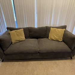 Rooms To Go Sofia Vergara Collection Large Grey Couch 