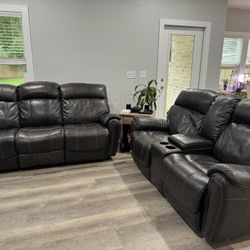 Real Leather Electric Recliner Sofa And Love MUST GO!