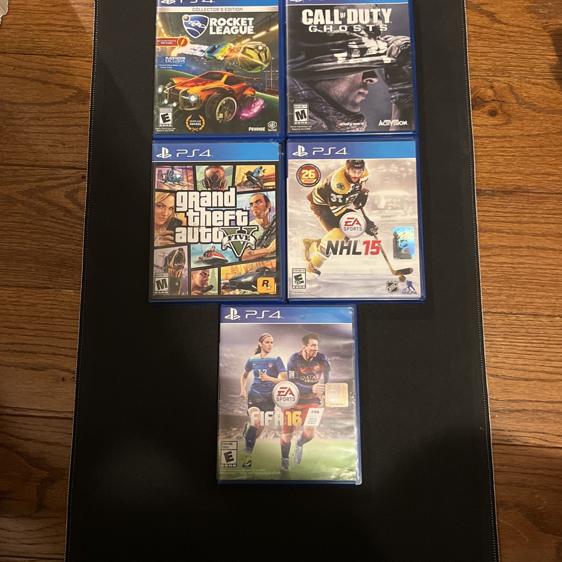 5 PS4 games All game dis work