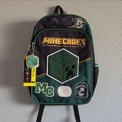 Minecraft 17" Backpack with Keychain