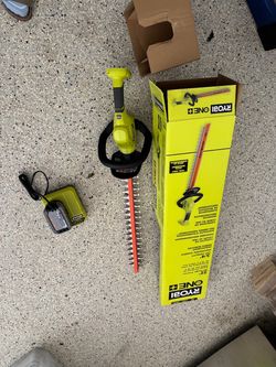 Ryobi Hedger trimmer and battery and charger