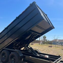 2026 HD Dump Trailer 14ft scissor Lift 4ft tall
